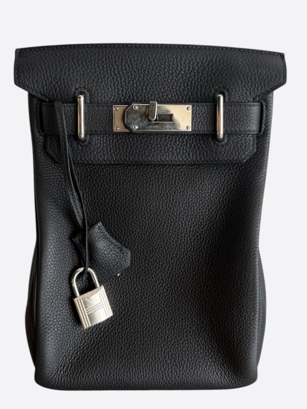 Hermes Black Togo & Palladium Hardware HAC A Dos PM Backpack